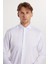Erkek Slim Fit Dar Kesim %100 Pamuk Koton Saten Premium Seri Beyaz Gömlek 2