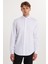 Erkek Slim Fit Dar Kesim %100 Pamuk Koton Saten Premium Seri Beyaz Gömlek 4