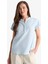 Regular Fit Apaş Yaka Flamlı Pamuk Kısa Kollu Bluz F1635AX25SM 4