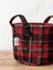 Ekose desenli, 15x12 cm polyester organizer sepet, şık ve kullanışlı ev düzenleyici 3