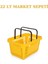 Sarı 22 Litre 10'lu Hafif ve Pratik Alışveriş Sepeti Seti 3