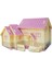 3D Ahşap Maket Ev Pembe Çatılı Maket 3 Renkli Villa Maket Evi 2