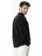 Uzun Kol Hakim Yaka Müslin Yazlık Sweatshirt Siyah Syh 2