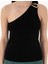 Kadın Siyah Slim Fit Triko Tişört 50301158-VR046 6