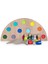 Waldorf Peg Bebek Renk Eşleştirme Oyunu 12LI Insan Figürleri Doğal Ahşap Oval Büyük Boy 36X18cm 2