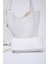 Beyaz SHK108 Çıtçıtlı Suni Deri Cüzdanlı Makyaj Çantalı Kadın El ve Omuz Çantası U:25 E:38 G:15 cm 6