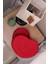 Kırmızı jüt sepet, oval kapaklı organizer, 20x20, şık ve pratik depolama alanı 2