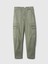 Kadın Haki High Rise Barrel Kargo Khaki Pantolon 2