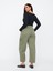 Kadın Haki High Rise Barrel Kargo Khaki Pantolon 3
