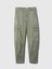 Kadın Haki High Rise Barrel Kargo Khaki Pantolon 5