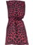 Leopar Desen Bambu Kraş Şal Bordo Renk 1