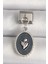 Gümüş Renk Çiçek Işlemeli Siyah Portre Model Nomination Charm - EBJ250501W32848 1