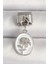 Gümüş Renk Çiçek Işlemeli Beyaz Portre Model Nomination Charm - EBJ250501W32847 1