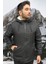 Spor Erkek Kürklü Su ve Rüzgar Geçirmez Kapüşonlu Mont & Kaban & Parka 4