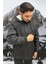 Spor Erkek Kürklü Su ve Rüzgar Geçirmez Kapüşonlu Mont & Kaban & Parka 5