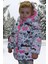 Spor Kız Spor Çocuk Polarlı Kapüşonlu Girls Yazılı Kelebek Desenli Mont & Kaban & Parka 1