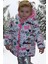 Spor Kız Spor Çocuk Polarlı Kapüşonlu Girls Yazılı Kelebek Desenli Mont & Kaban & Parka 2