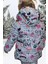 Spor Kız Spor Çocuk Polarlı Kapüşonlu Girls Yazılı Kelebek Desenli Mont & Kaban & Parka 3