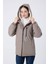 Spor Kadın Kürklü Su ve Rüzgar Geçirmez Kapüşonlu Mont & Kaban & Parka 1