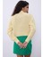 Sarı Örgü Desenli Kısa Kazak SWK4306SR 4