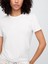 Kadın Beyaz Bisiklet Yaka T-Shirt 3
