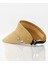 Kadın Geniş Siperli Vizör Hasır Plaj Şapkası Camel 5