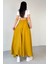 PNT-07410 Hardal Rengi Dokuma Kuşaklı Şalvar Etek Pantolon 5
