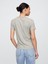 Kadın Gri V Yaka T-Shirt 5