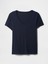 Kadın Lacivert V Yaka T-Shirt 2