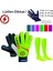 Degaj yetişkin big çocuk kaleci eldiveni goalkeeper gloves bilek bandajlı neon sarı çorap 1