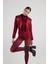 Camila Crop Blazer Ceket Bordo 2