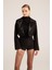 Camila Crop Blazer Ceket Siyah 4