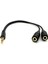 3.5mm Stereo Kulaklık Ses Çoklayıcı Y Kablo 2 Dişi 1 Erkek Splitter Kablo 1