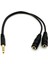 3.5mm Stereo Kulaklık Ses Çoklayıcı Y Kablo 2 Dişi 1 Erkek Splitter Kablo 5