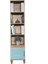 Mavi Mdf Komodin ve Kitaplık Set 1