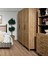 Alin Wood Mdf Çekmeceli Şifonyer ve Kitaplık Set 3