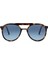 Pilot Havana 53 Unisex Güneş Gözlüğü, Kahverengi Asetat Çerçeve, Mavi Degrade Lens 2