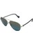 0056 16X 57-15 Erkek Güneş Gözlüğü, Gümüş Metal Çerçeve, Füme Degrade Lens 1