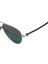 0056 16X 57-15 Erkek Güneş Gözlüğü, Gümüş Metal Çerçeve, Füme Degrade Lens 3