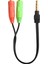 Kulaklık Mikrofon Birleştirici Kablo Aparat 3.5mm Erkek 2x3.5mm Dişi Kulaklık Mic Audio Y Splitter 1