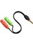 Kulaklık Mikrofon Birleştirici Kablo Aparat 3.5mm Erkek 2x3.5mm Dişi Kulaklık Mic Audio Y Splitter 2