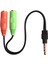 Kulaklık Mikrofon Birleştirici Kablo Aparat 3.5mm Erkek 2x3.5mm Dişi Kulaklık Mic Audio Y Splitter 3