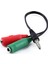 Kulaklık Mikrofon Birleştirici Kablo Aparat 3.5mm Erkek 2x3.5mm Dişi Kulaklık Mic Audio Y Splitter 5