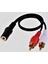 3.5mm Stereo To 2rca Tos Çevirici Dönüştürücü Adaptör Kablosu 3