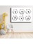 Kedi İfadeleri - Siyah Beyaz Minimalist Kanvas Tablo 1
