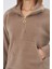 Önü Yarım Fermuarlı Kaşe Sweatshirt 2