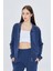 Fermuarlı Şeritli Modal Sweatshirt 4