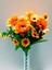 1 Demet Yapay Ayçiçeği Sunflower 30 cm 13 Çiçekli 7 Dallı 4