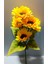 1 Adet Yapay Ayçiçeği Sunflower Tekdal 5 Çiçekli 4 Yapraklı 55 cm 3