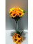 1 Demet Yapay Ayçiçeği Sunflower 30 cm 7çiçekli 5 Dallı 1